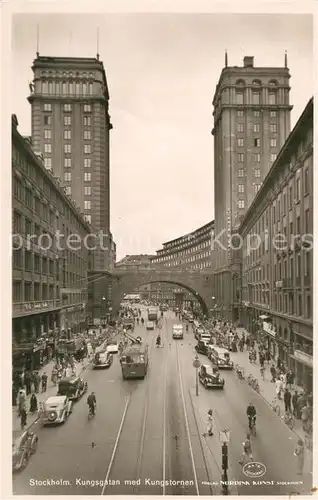 AK / Ansichtskarte Stockholm Kungsgatan med Kungstornen Stockholm