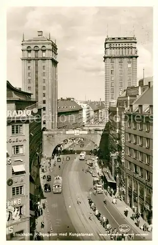 AK / Ansichtskarte Stockholm Kungsgatan med Kungstornen Stockholm