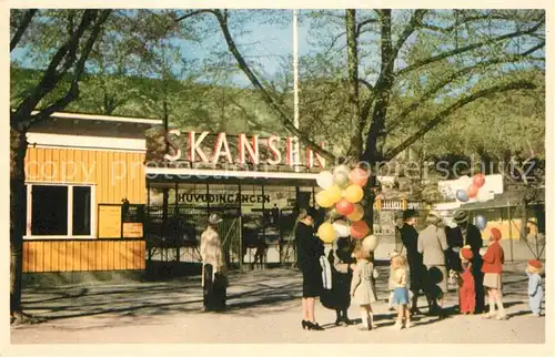 AK / Ansichtskarte Skansen_Stockholm Skansen Huvudingangen Freilichtmuseum Halbinsel Djurgarden Skansen_Stockholm