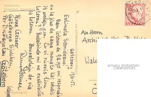 AK / Ansichtskarte Goeteborg Goetaplatsen Stadsteatern Goeteborg