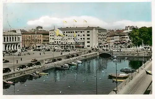 AK / Ansichtskarte Goeteborg Gustav Adolfs torg och Stora Hamnkanalen Goeteborg