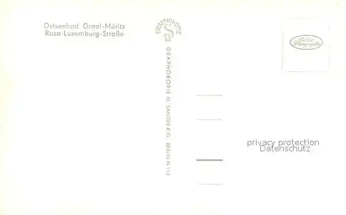 AK / Ansichtskarte Graal Mueritz_Ostseebad Rosa Luxemburg Strasse Graal Mueritz_Ostseebad