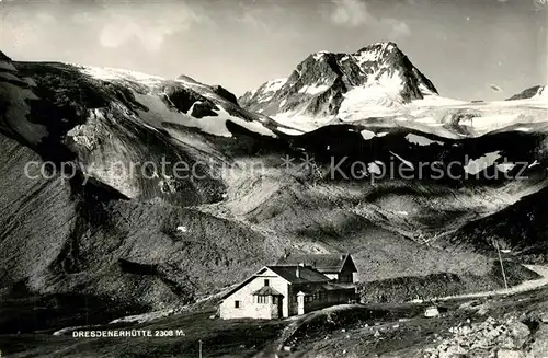 AK / Ansichtskarte Dresdnerhuette Berghuette Stubaier Alpen Dresdnerhuette
