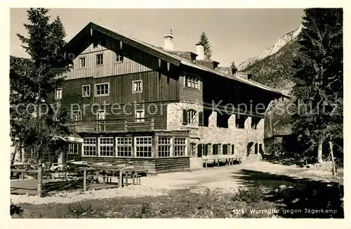 AK / Ansichtskarte Spitzingsee Wurzhuette gegen Jaegerkamp Spitzingsee