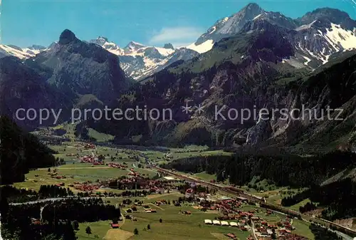 AK / Ansichtskarte Kandersteg_BE Suedwestansicht mit Gellihorn Allmenfluh Lohner Berner Alpen Kandersteg_BE