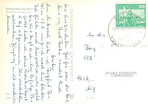AK / Ansichtskarte Bad_Berka Volksheilbad Klinisches Sanatorium Bad_Berka