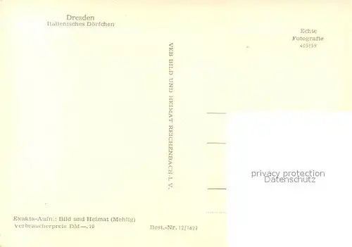 AK / Ansichtskarte Dresden Italienisches Doerfchen Dresden