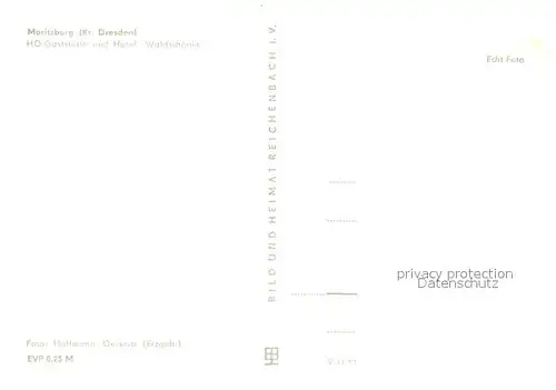 AK / Ansichtskarte Moritzburg_Sachsen HO Gaststaette Hotel Waldschaenke Moritzburg Sachsen