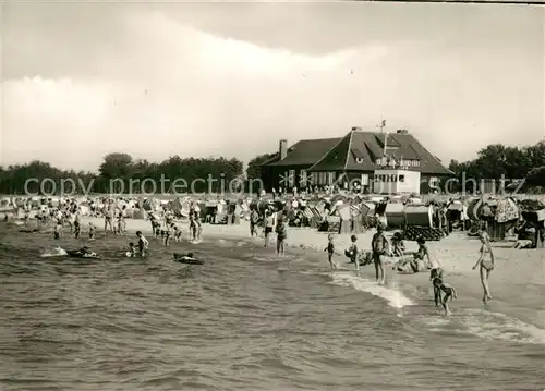 AK / Ansichtskarte Zingst_Ostseebad Strand HO Gaststaette Kurhaus Zingst_Ostseebad