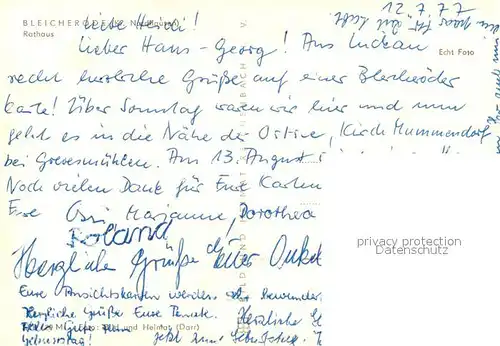 AK / Ansichtskarte Bleicherode Rathaus Bleicherode