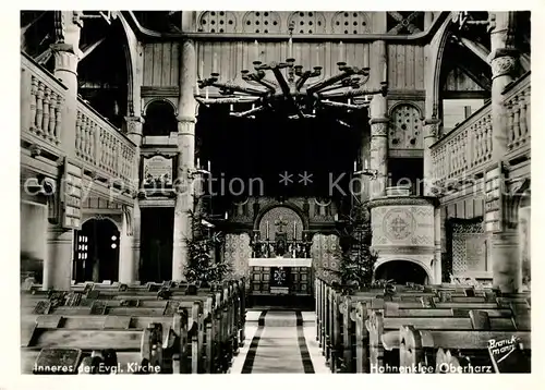 AK / Ansichtskarte Hahnenklee Bockswiese_Harz Inneres der evangelischen Kirche Hahnenklee Bockswiese