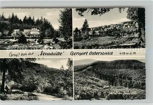 AK / Ansichtskarte Osterwald_Elze Waldgaststaette Sennhuette Landschaftspanorama Osterwald Blick vom Hohenstuhl Osterwald_Elze