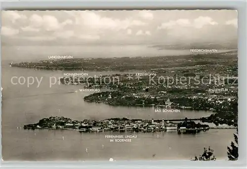 AK / Ansichtskarte Bregenz_Vorarlberg Panorama Blick vom Pfaender auf Lindau Bodensee Bregenz Vorarlberg