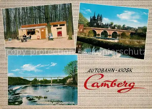 AK / Ansichtskarte Camberg_Bad Autobahn Kiosk Limburger Autobahnbruecke Bruecke  Camberg_Bad