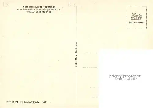AK / Ansichtskarte Rettershof Cafe Restaurant Rettershof