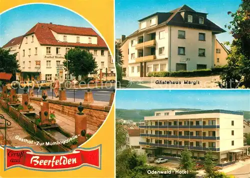 AK / Ansichtskarte Beerfelden_Odenwald Gasthof Zur Muemlingquelle Odenwald Hotel Gaestehaus Margit Beerfelden Odenwald