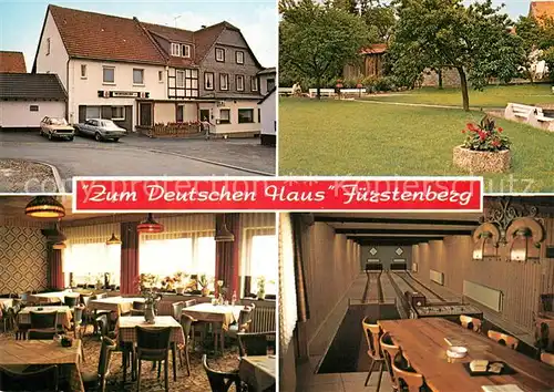 AK / Ansichtskarte Fuerstenberg_Waldeck Gasthof Restaurant Pension Zum Deutschen Haus Fuerstenberg_Waldeck