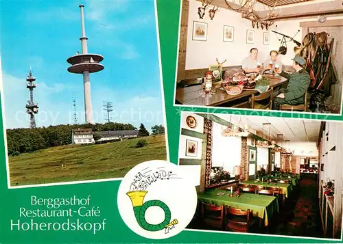 AK / Ansichtskarte Hoherodskopf Berggasthof Restaurant Cafe Hoherodskopf