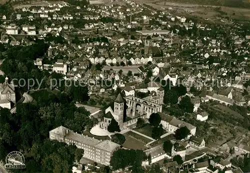 AK / Ansichtskarte Hersfeld_Bad Fliegeraufnahme Kirchenruine Hersfeld_Bad