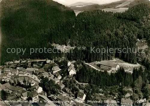 AK / Ansichtskarte Willingen_Sauerland Fliegeraufnahme Pension Zum Baeren Willingen_Sauerland