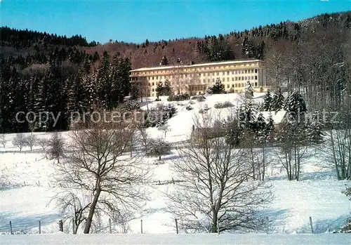 AK / Ansichtskarte Winterkasten_Lindenfels Eleonorenklinik Winteraufnahme Winterkasten_Lindenfels