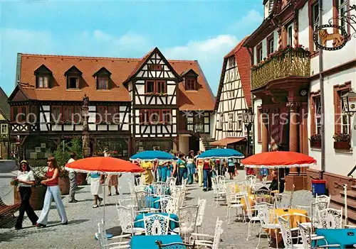 AK / Ansichtskarte Michelstadt Marktbrunnen Fachwerk Michelstadt