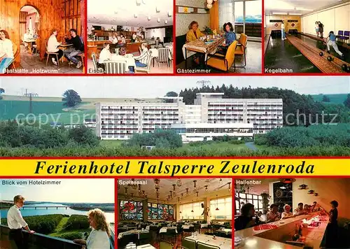 AK / Ansichtskarte Zeulenroda Triebes Ferienhotel Talsperre Kegelbahn Bar Zeulenroda Triebes