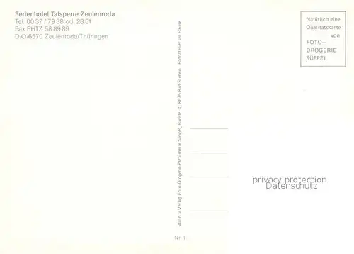 AK / Ansichtskarte Zeulenroda Triebes Ferienhotel Talsperre Kegelbahn Bar Zeulenroda Triebes