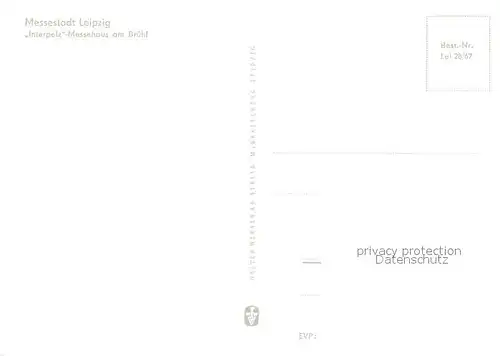 AK / Ansichtskarte Leipzig Messestadt Interpelz Messehaus am Bruehl Leipzig