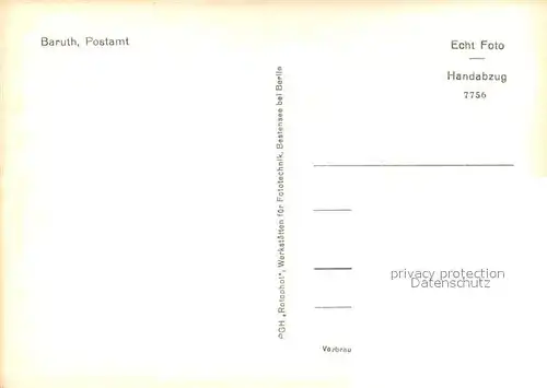 AK / Ansichtskarte Baruth_Mark Postamt Baruth Mark