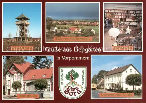 AK / Ansichtskarte Liepgarten Ueckermuender Strasse Heimatstube Aussichtsturm Liepgarten