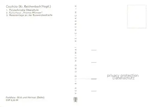 AK / Ansichtskarte Coschuetz Oberschule Kulturhaus Thomas Muentzer  Coschuetz