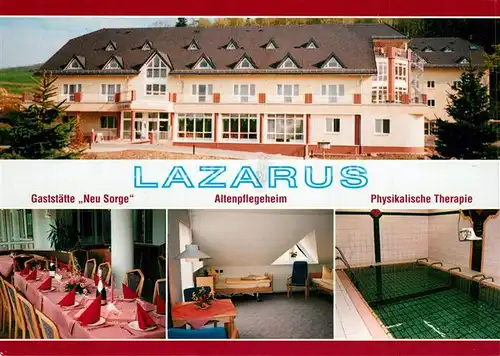 AK / Ansichtskarte Waltersdorf_Bad_Schandau Zararus Restaurant Neue Sorge Altenpflegeheim Physikalische Therapie Waltersdorf_Bad_Schandau