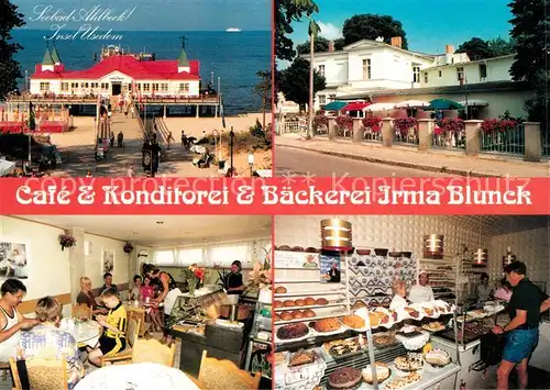 AK / Ansichtskarte Ahlbeck_Ostseebad Seebruecke Cafe Irma Blunck Ahlbeck_Ostseebad
