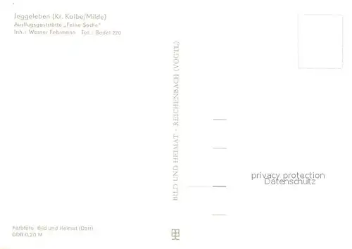 AK / Ansichtskarte Jeggeleben Restaurant Feine Sache Jeggeleben