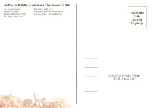 AK / Ansichtskarte Seiffen_Erzgebirge Landhotel zu Heidelberg Seiffen Erzgebirge