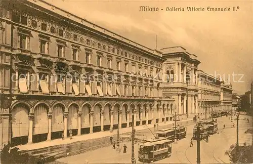AK / Ansichtskarte Strassenbahn Milano Galleria Vittorio Emanuele II.  