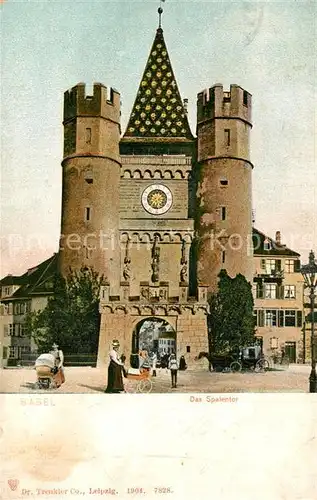 AK / Ansichtskarte Basel_BS Spalentor Kinderwagen  Basel_BS