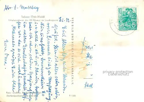 AK / Ansichtskarte Tabarz Erholungshei der IG Wismut im Lauchagrund Tabarz