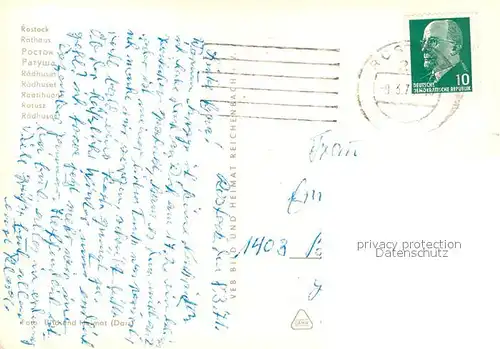 AK / Ansichtskarte Rostock_Mecklenburg Vorpommern Rathaus Rostock