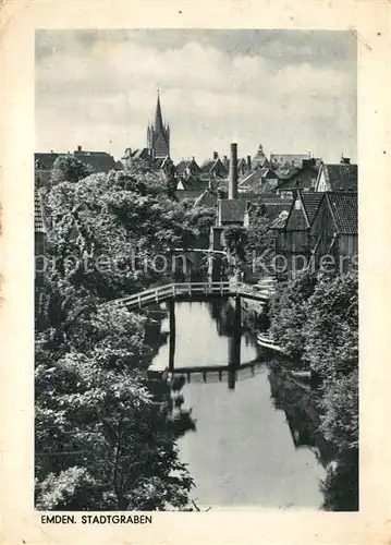 AK / Ansichtskarte Emden_Ostfriesland Stadtgraben Emden_Ostfriesland