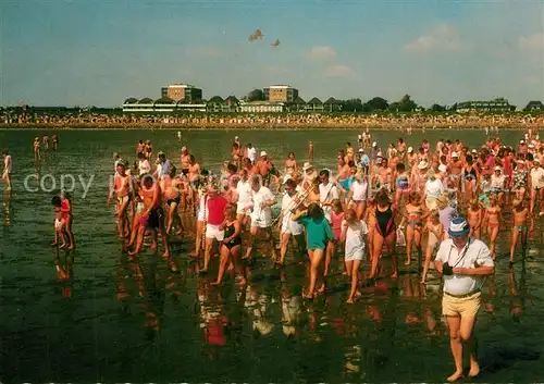 AK / Ansichtskarte Buesum_Nordseebad Wattlaufen mit Musik Buesum_Nordseebad