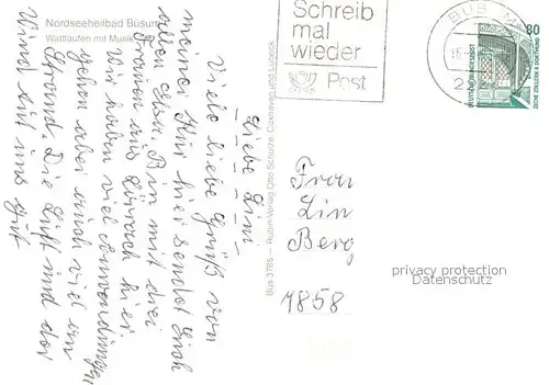 AK / Ansichtskarte Buesum_Nordseebad Wattlaufen mit Musik Buesum_Nordseebad