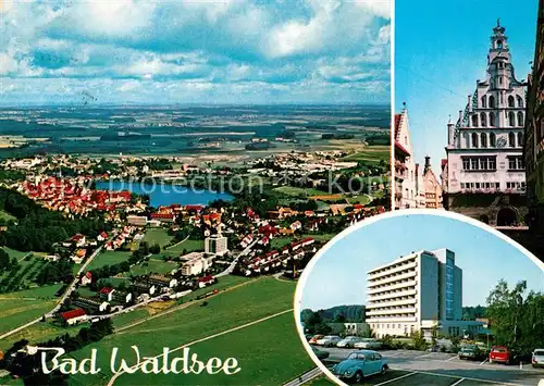 AK / Ansichtskarte Bad_Waldsee Fliegeraufnahme Rathaus Hochhaus Bad_Waldsee