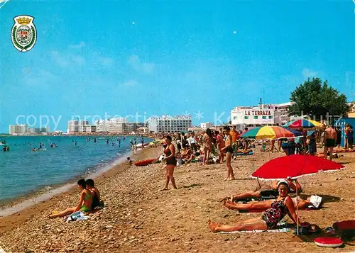 AK / Ansichtskarte Rosas_Costa_Brava_Cataluna Strandpartie Rosas_Costa