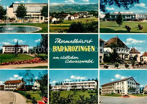 AK / Ansichtskarte Bad_Krozingen Thermalbad Kuranlagen Springbrunnen Park Bad_Krozingen