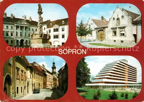 AK / Ansichtskarte Sopron Brunnen Dorfstrasse Hotel Sopron