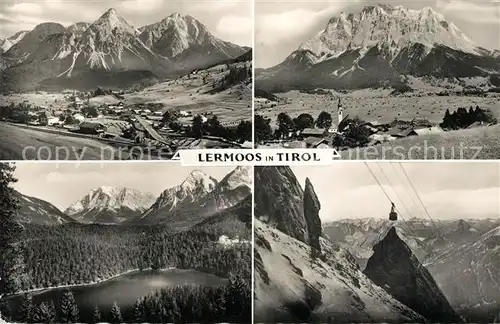 AK / Ansichtskarte Lermoos_Tirol Gesamtansicht mit Alpenpanorama Bergsee Bergbahn Lermoos Tirol