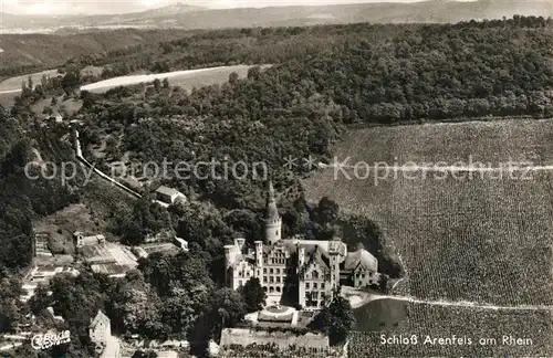 AK / Ansichtskarte Bad_Hoenningen Schloss Arenfels Fliegeraufnahme Bad_Hoenningen