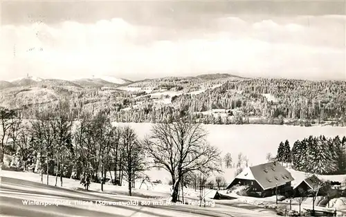 AK / Ansichtskarte Titisee Winterlandschaft Wintersportplatz mit Feldberg Schwarzwald Titisee